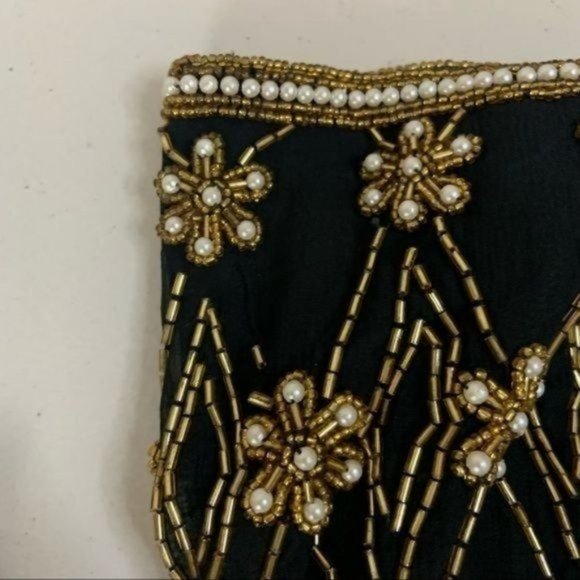 VINTAGE NIPON NIGHT BEADED FRINGE SILK JACKET 8 - Picture 14 of 16